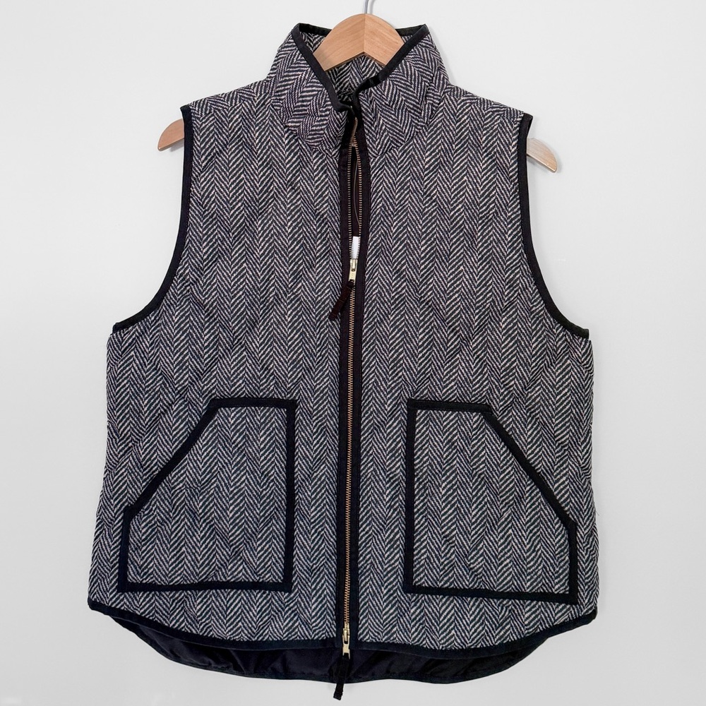 JCrew Herringbone Puffer Vest